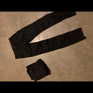 dovetail workwear 4/32 black denim pants